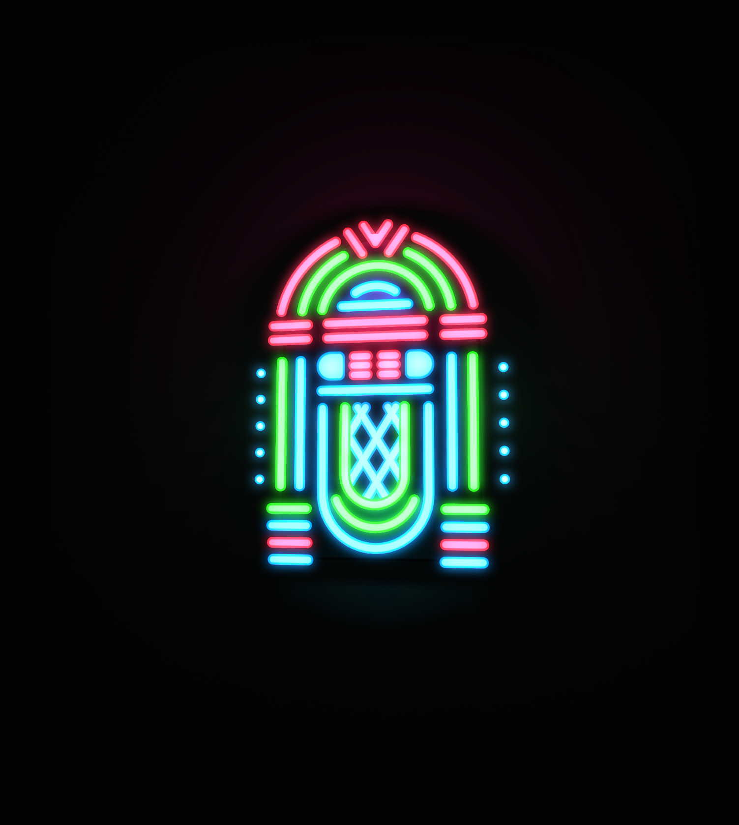 3D Neon Jukebox